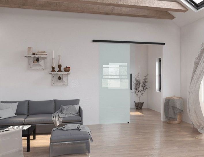 What is the main advantage of a sliding door