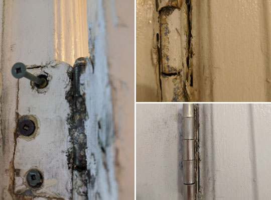 broken door frame and hinge fixed by Door On The Go